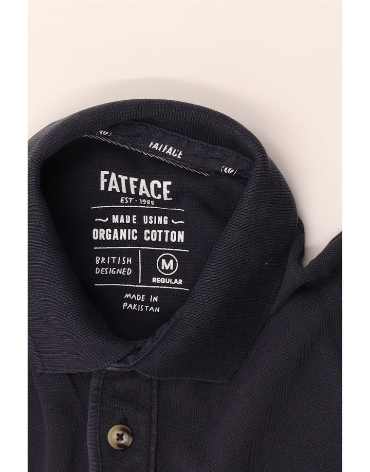 Fat Face Mens Polo Shirt Medium Navy Blue Viscose