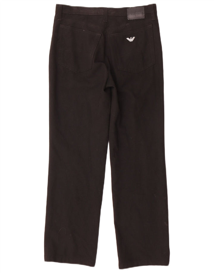 Armani Womens Straight Casual Trousers W27 L27 Black