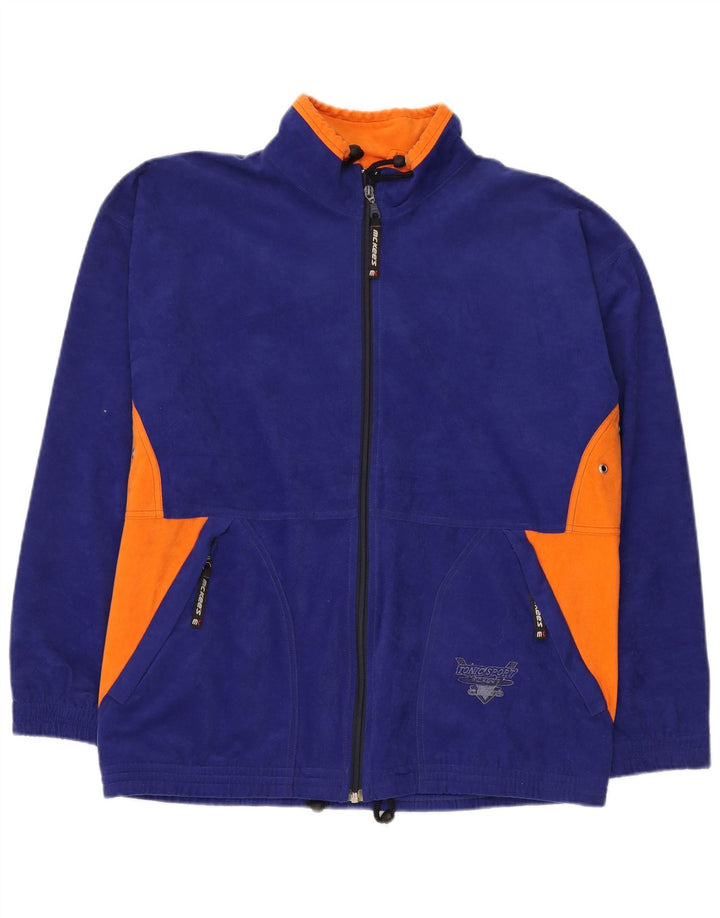 MC Kee's Mens Fleece Jacket UK 42 XL Navy Blue Colourblock Polyester