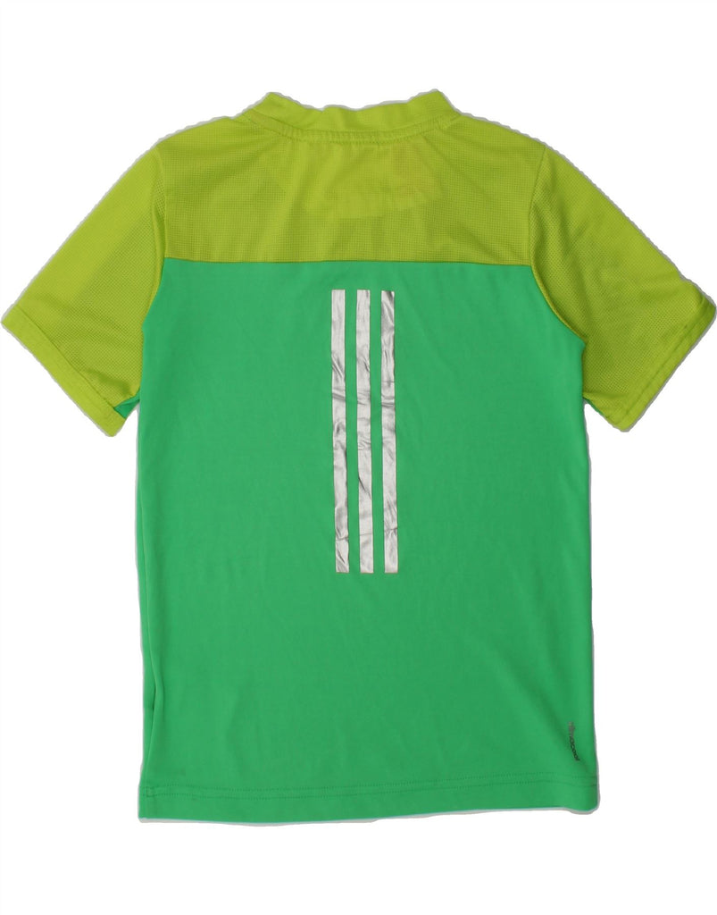 ADIDAS Boys Climacool Graphic T-Shirt Top 7-8 Years Green Polyester | Vintage Adidas | Thrift | Second-Hand Adidas | Used Clothing | Messina Hembry 