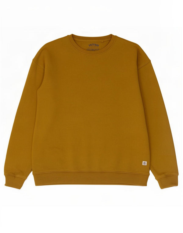 Fat Face Womens Oversized Sweatshirt Jumper UK 12 Medium Yellow Cotton