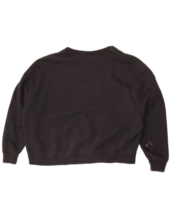 Nike Womens Air Graphic Oversized Sweatshirt Jumper UK 16 Large Black