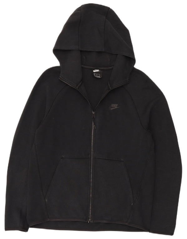Nike Mens Zip Hoodie Sweater Medium Black Cotton
