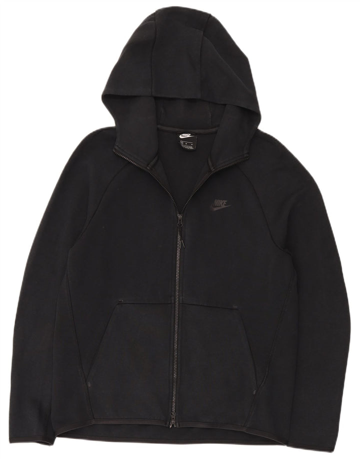 Nike Mens Zip Hoodie Sweater Medium Black Cotton