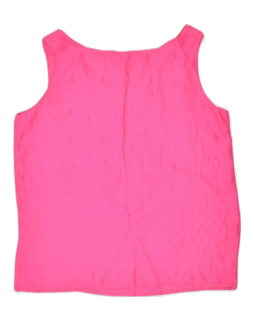 ANDREA MARE Womens Sleeveless Blouse Top UK 16 Large Pink Silk | Vintage Andrea Mare | Thrift | Second-Hand Andrea Mare | Used Clothing | Messina Hembry 