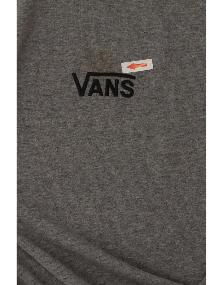 Vans Mens T-Shirt Top Small Grey Flecked Cotton