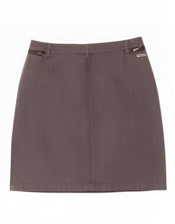 Murphy & Nye Womens Straight Skirt Large W32 Grey Striped