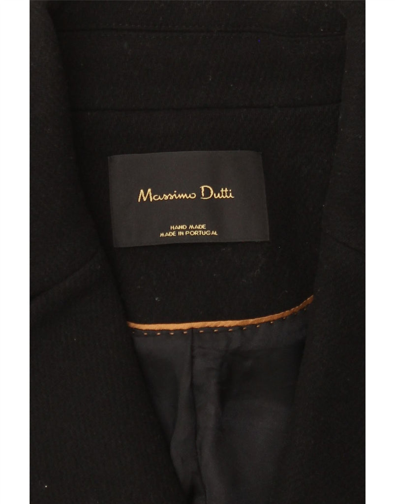 MASSIMO DUTTI Womens Overcoat EU 40 Medium Black Wool Vintage Massimo Dutti and Second-Hand Massimo Dutti from Messina Hembry 
