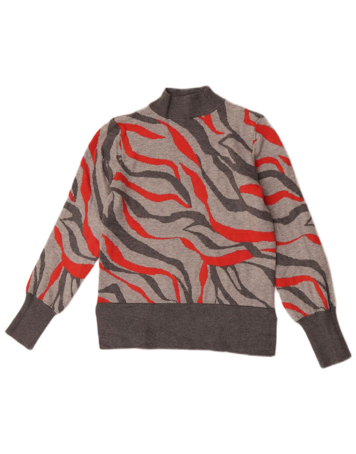 Marks & Spencer Womens Turtle Neck Jumper Sweater UK 8 Small Grey