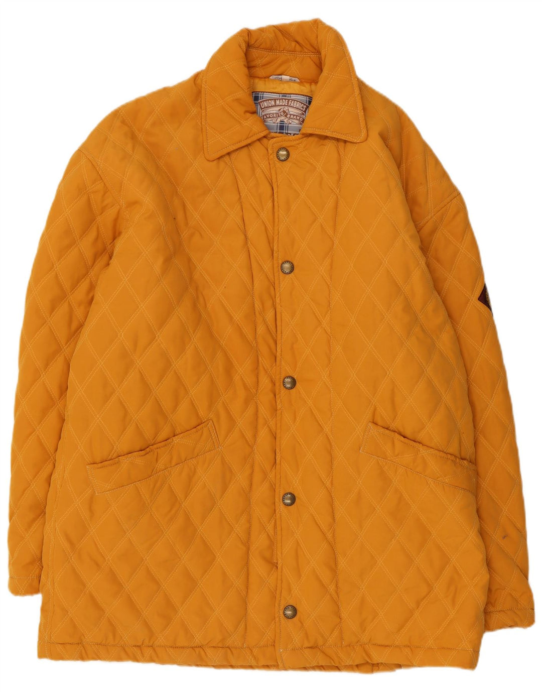 Raybest Mens Quilted Jacket UK 40 Large Yellow