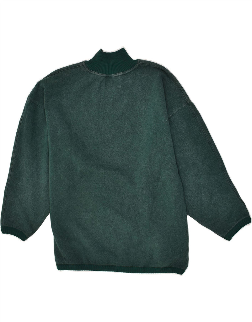 VINTAGE Womens Turtle Neck Jumper Sweater UK 14 Medium Green Cotton | Vintage Vintage | Thrift | Second-Hand Vintage | Used Clothing | Messina Hembry 