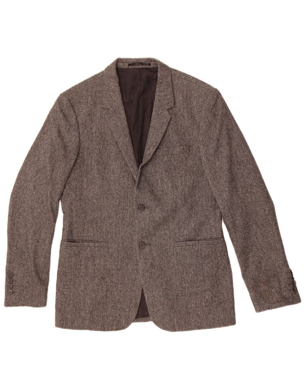 Cos Mens 2 Button Blazer Jacket EU 48 Medium Grey Wool