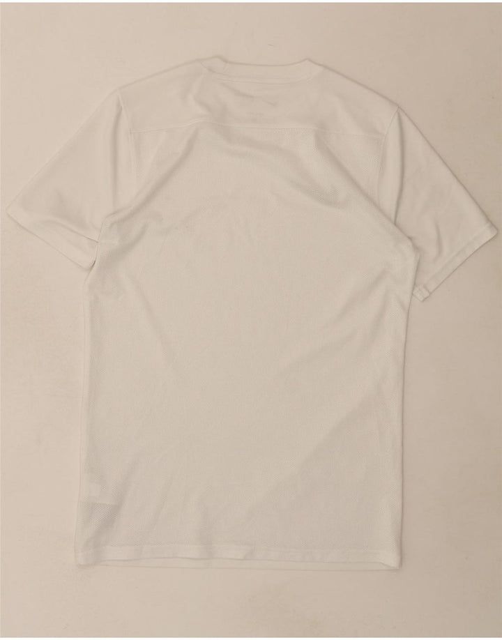 NIKE Mens Dri Fit Slim Fit T-Shirt Top Medium White Polyester Vintage Nike and Second-Hand Nike from Messina Hembry 