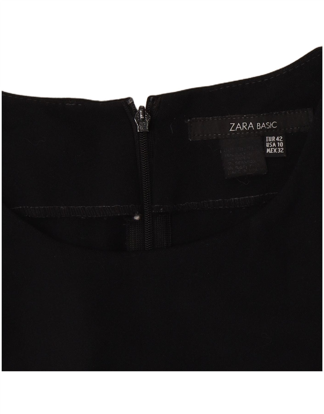 Zara Womens Sleeveless Sheath Dress EU 42 Large Black