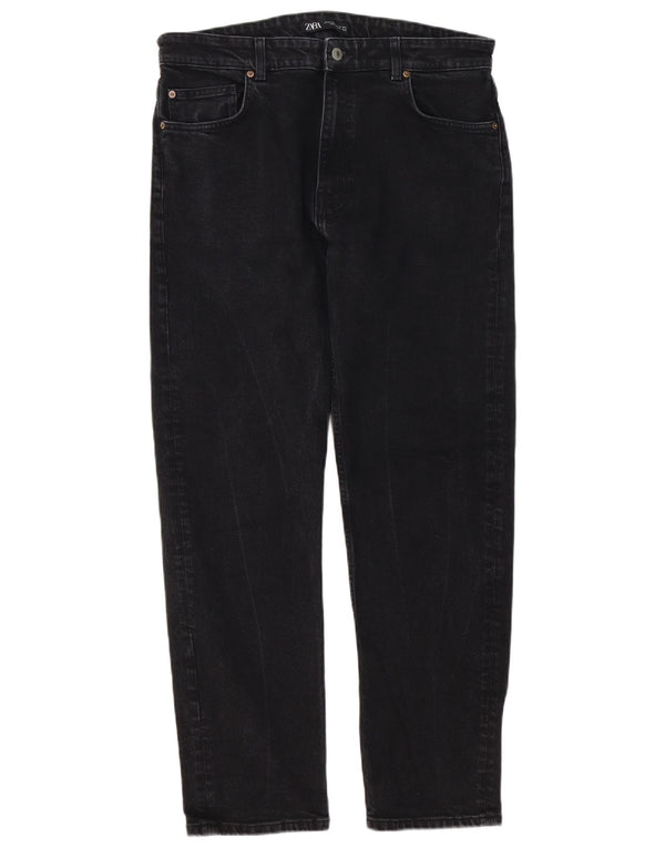 Zara Mens Straight Jeans EU 44 XL W34 L30 Black