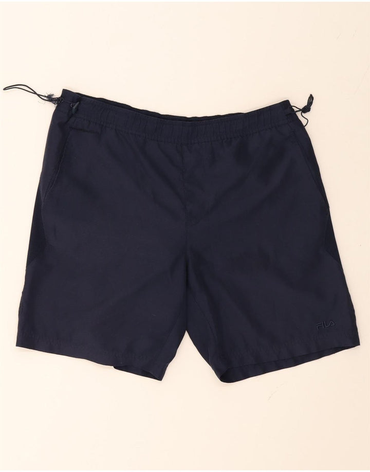 FILA Mens Sport Shorts Medium  Navy Blue Polyester Vintage Fila and Second-Hand Fila from Messina Hembry 