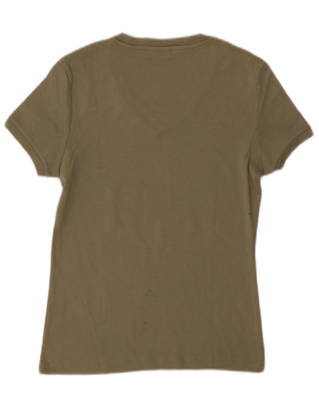 Invicta Womens T-Shirt Top UK 8 Small Khaki Cotton