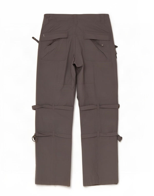Zara Mens Straight Cargo Trousers EU 38 Small W30 L32 Grey Cotton