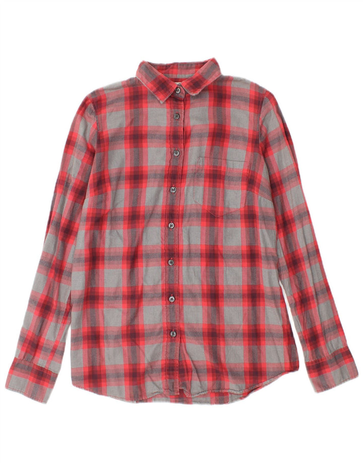 J. Crew Womens Flannel Shirt UK 6 XS Red Check Cotton