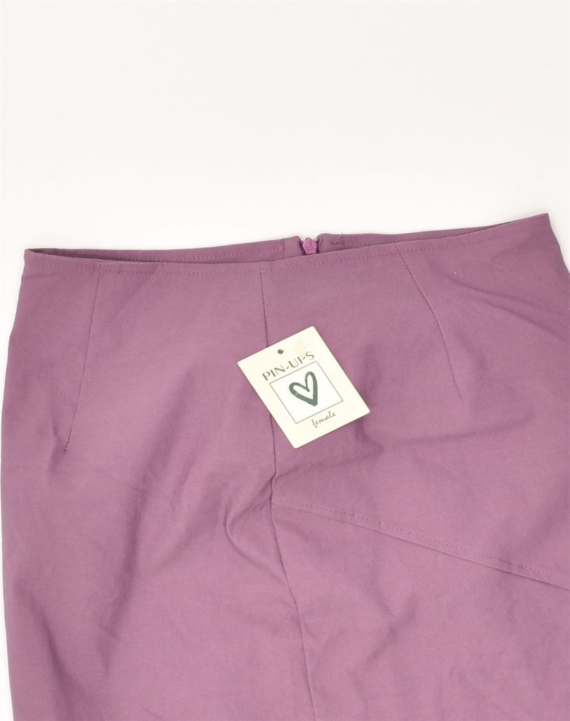 VINTAGE Womens Midi Skirt Small W24 Purple Viscose | Vintage Vintage | Thrift | Second-Hand Vintage | Used Clothing | Messina Hembry 