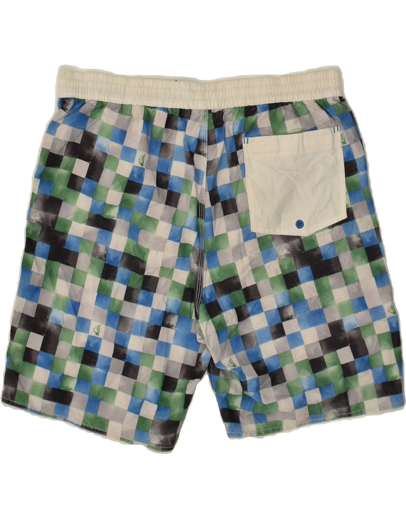 QUIKSILVER Mens Swimming Shorts Large Multicoloured Geometric Polyester | Vintage Quiksilver | Thrift | Second-Hand Quiksilver | Used Clothing | Messina Hembry 