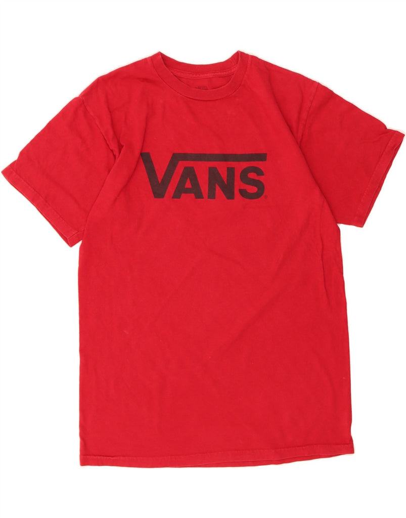 VANS Mens Graphic T-Shirt Top Small Red Vintage Vans and Second-Hand Vans from Messina Hembry 