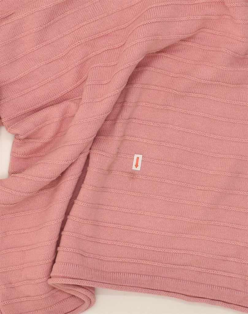 CREW CLOTHING Womens Crew Neck Jumper Sweater US 14 XL Pink Cotton | Vintage Crew Clothing | Thrift | Second-Hand Crew Clothing | Used Clothing | Messina Hembry 