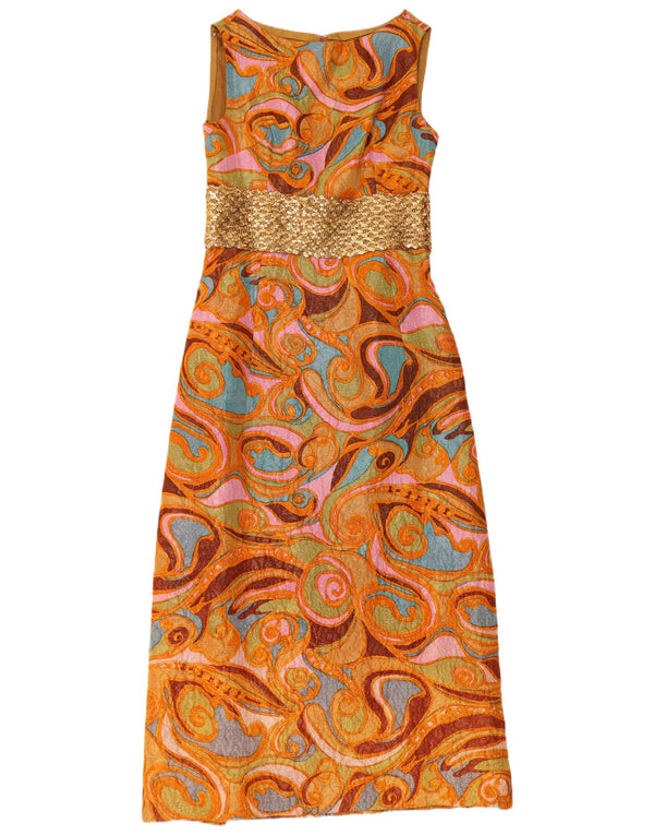 Vintage Womens Sleeveless Maxi Dress UK 12 Medium Multicoloured Paisley