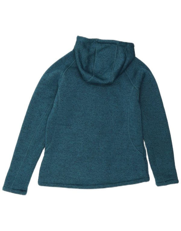 Mountain Warehouse Womens Zip Hoodie Sweater UK 14 Large Blue Flecked