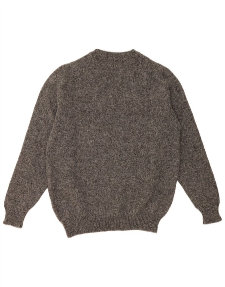 Vintage Mens Crew Neck Jumper Sweater IT 54 XL Grey Virgin Wool