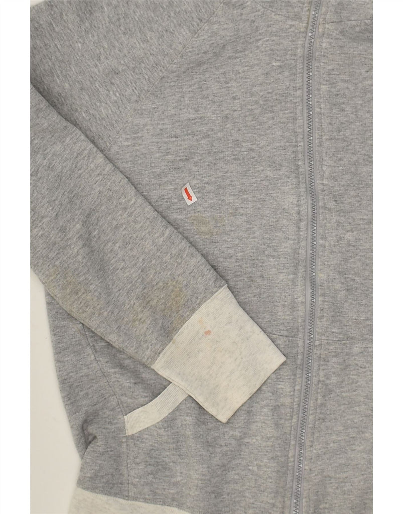 CHAMPION Womens Graphic Zip Hoodie Sweater UK 14 Medium Grey | Vintage Champion | Thrift | Second-Hand Champion | Used Clothing | Messina Hembry 