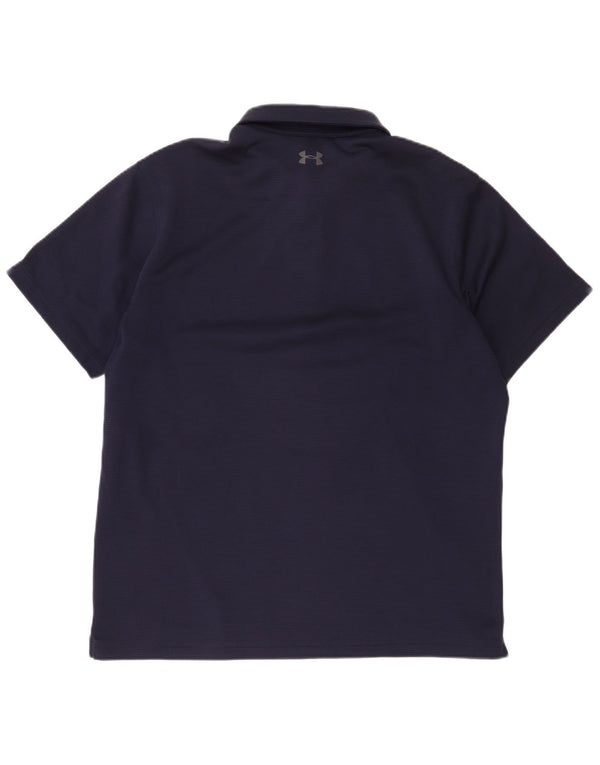 Under Armour Mens Heat Gear Loose Fit Polo Shirt XL Navy Blue