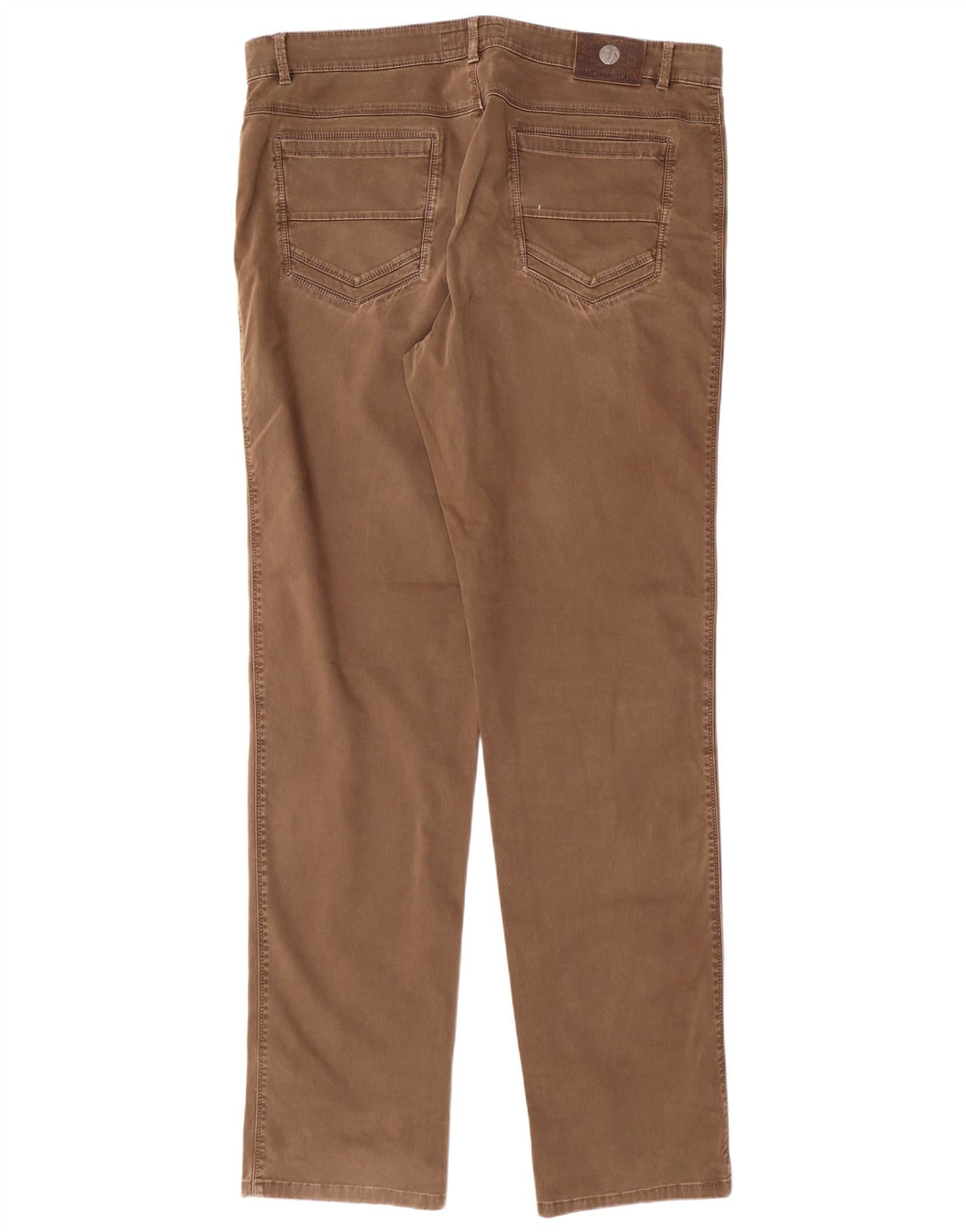 TRUSSARDI Mens Straight Casual Trousers IT 58 3XL W40 L36 Brown Cotton