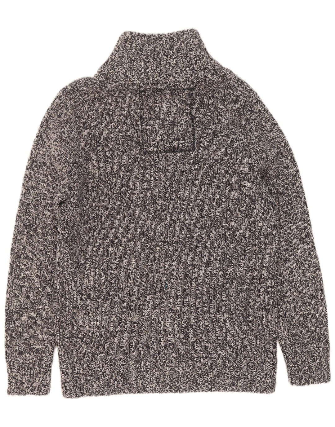 Superdry Mens Zip Neck Jumper Sweater 2XL Grey Flecked Acrylic