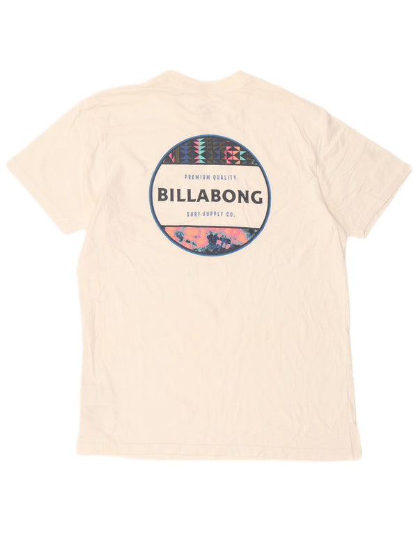 Billabong Mens Graphic T-Shirt Top Medium White Cotton