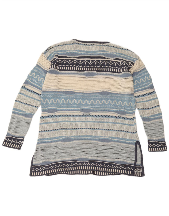 Vintage Womens Boat Neck Jumper Sweater UK 12 Medium Multicoloured Striped
