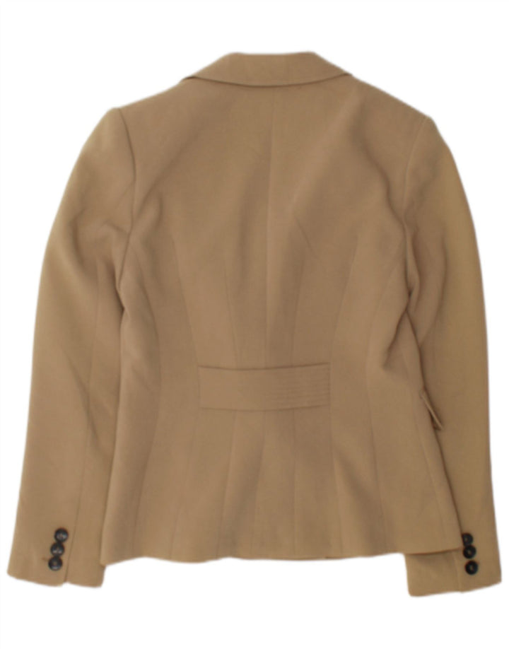 Hobbs Womens Double Breasted Blazer Jacket UK 10 Small  Beige Triacetate