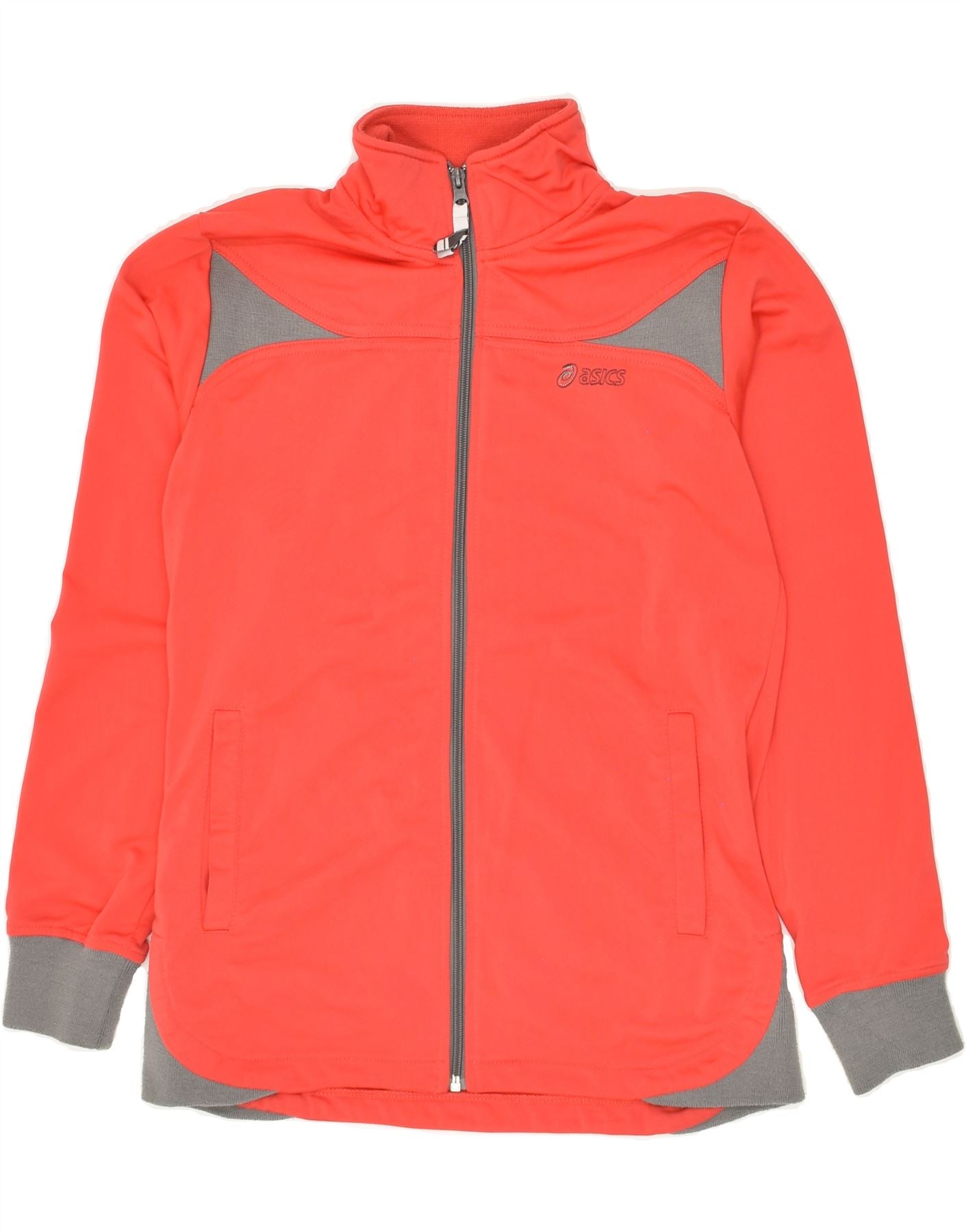 ASICS Veste de survêtement pour femme UK 14 Polyester color block rouge moyen