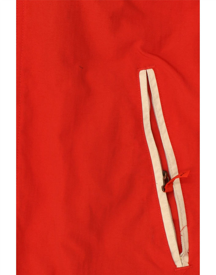 Puma Mens Hooded Windbreaker Jacket UK 38 Medium Red Colourblock