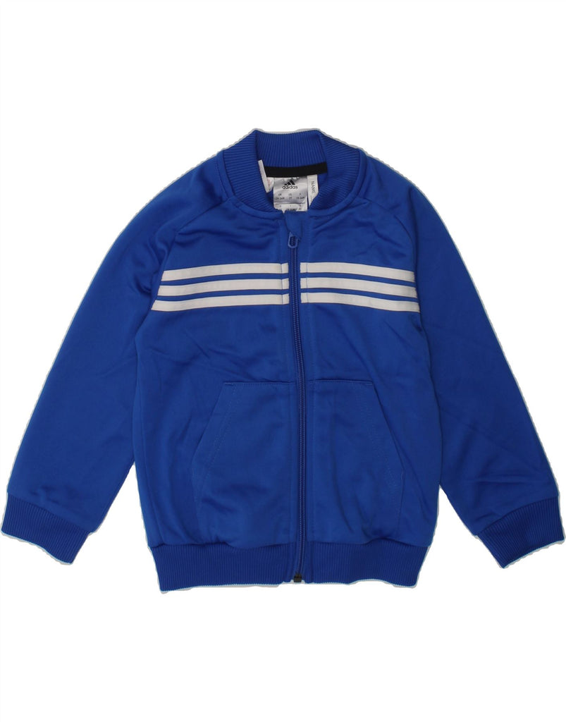 ADIDAS Baby Boys Graphic Tracksuit Top Jacket 18-24 Months Blue Polyester | Vintage Adidas | Thrift | Second-Hand Adidas | Used Clothing | Messina Hembry 