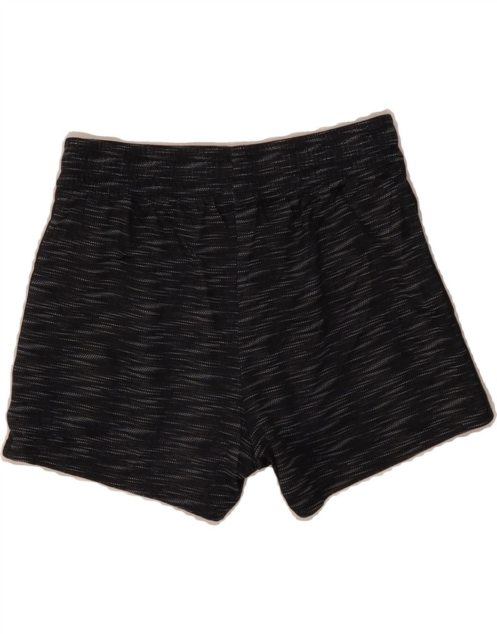 REEBOK Womens Sport Shorts UK 6 XS Black Striped Polyester Vintage Reebok and Second-Hand Reebok from Messina Hembry 