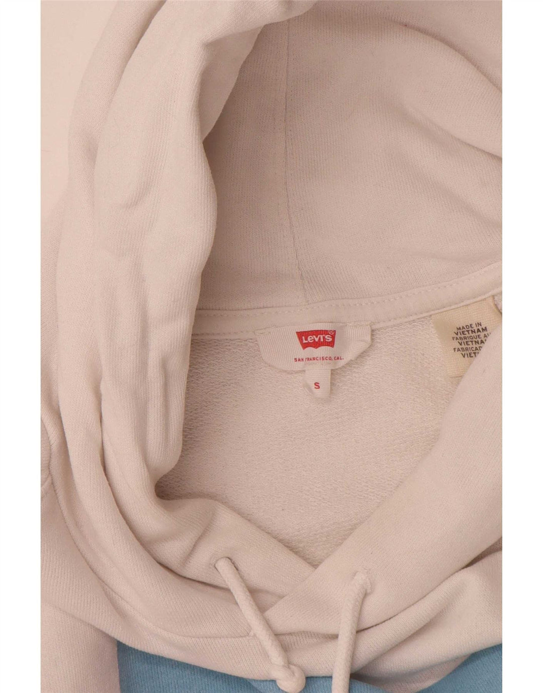 Levi's Womens Graphic Oversized Hoodie Jumper UK 10 Small White
