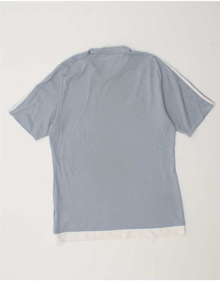 Adidas Mens Climalite T-Shirt Top Medium Blue Colourblock Polyester