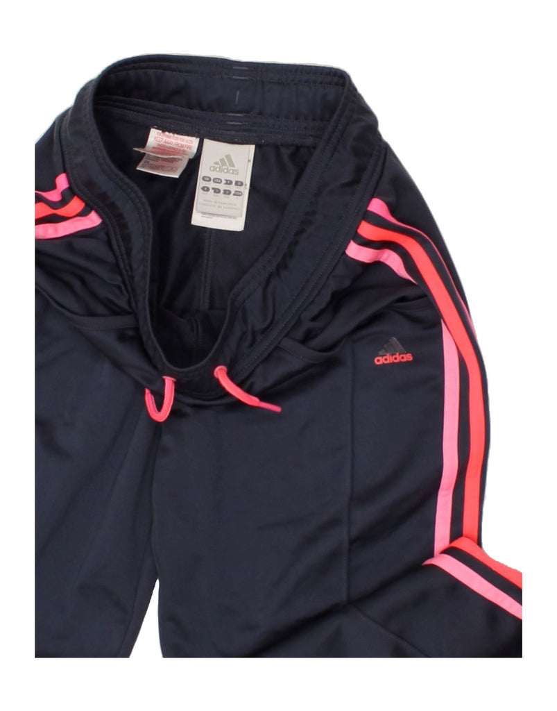 ADIDAS Girls Full Tracksuit 11-12 Years Navy Blue Polyester Vintage Adidas and Second-Hand Adidas from Messina Hembry 