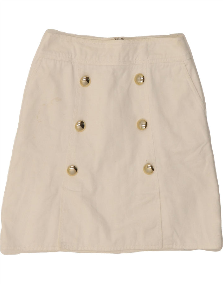 LUISA SPAGNOLI Womens Denim Skirt IT 40 Small W28  White Vintage Luisa Spagnoli and Second-Hand Luisa Spagnoli from Messina Hembry 