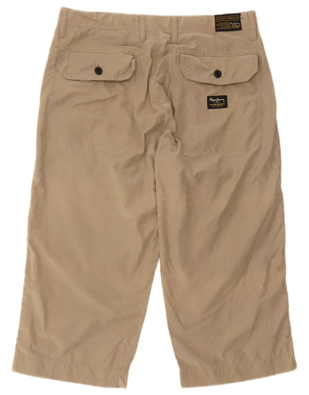 PEPE Jeans Mens Cargo Bermuda Shorts W34 Large Beige Cotton