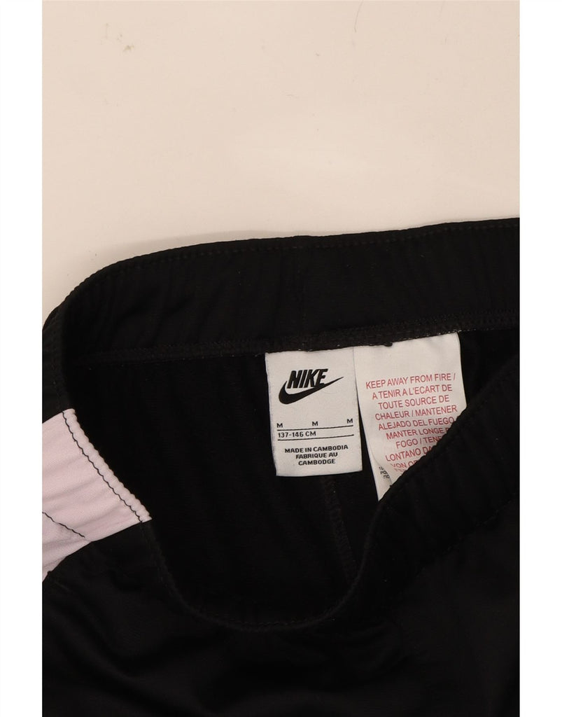 NIKE Girls Tracksuit Trousers Joggers 10-11 Years Medium Black Colourblock Vintage Nike and Second-Hand Nike from Messina Hembry 
