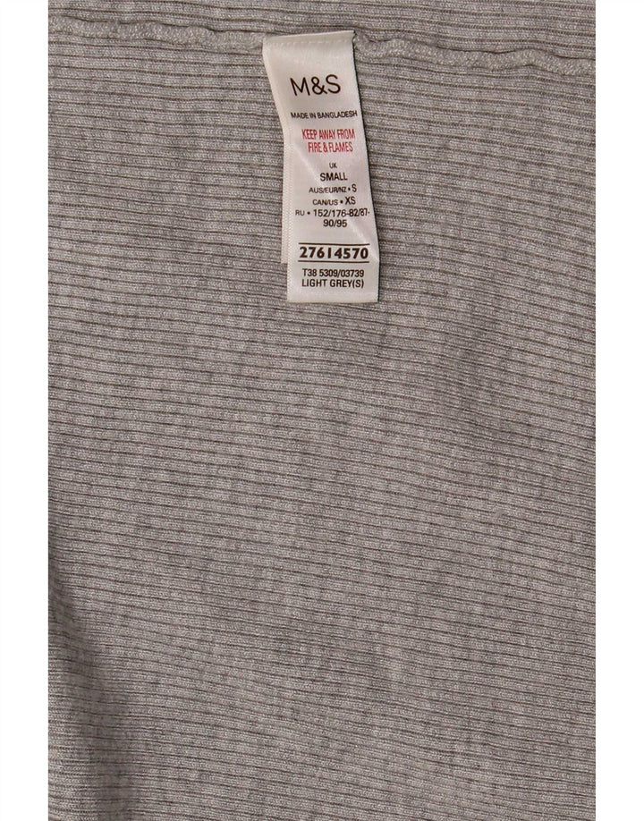 Marks & Spencer Womens Oversized Cardigan Sweater UK 10 Small Grey Viscose