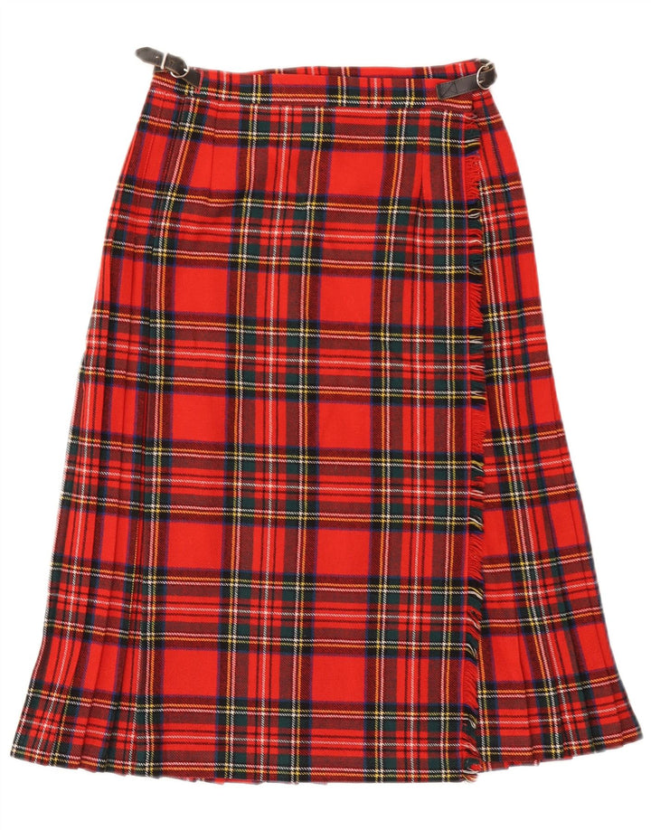 VINTAGE Womens Wrap Skirt W26 Small  Red Check