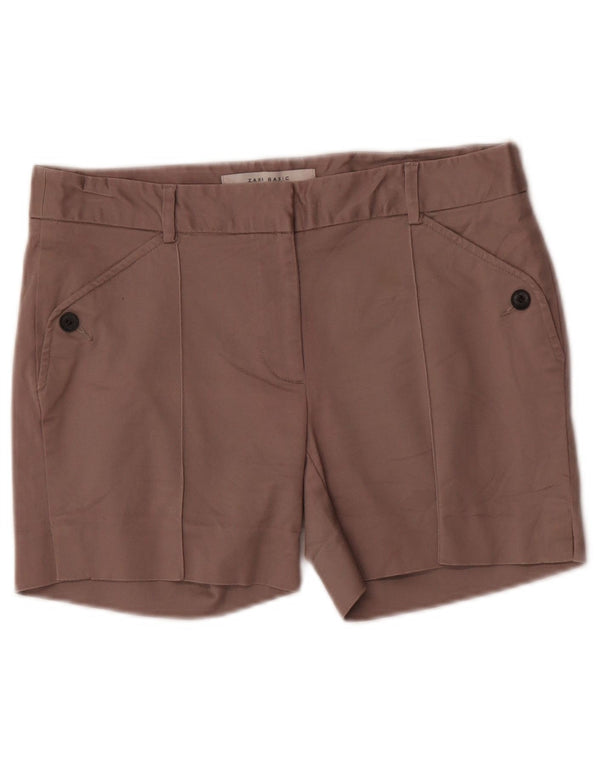 Zara Womens Casual Shorts Medium W28  Brown Cotton